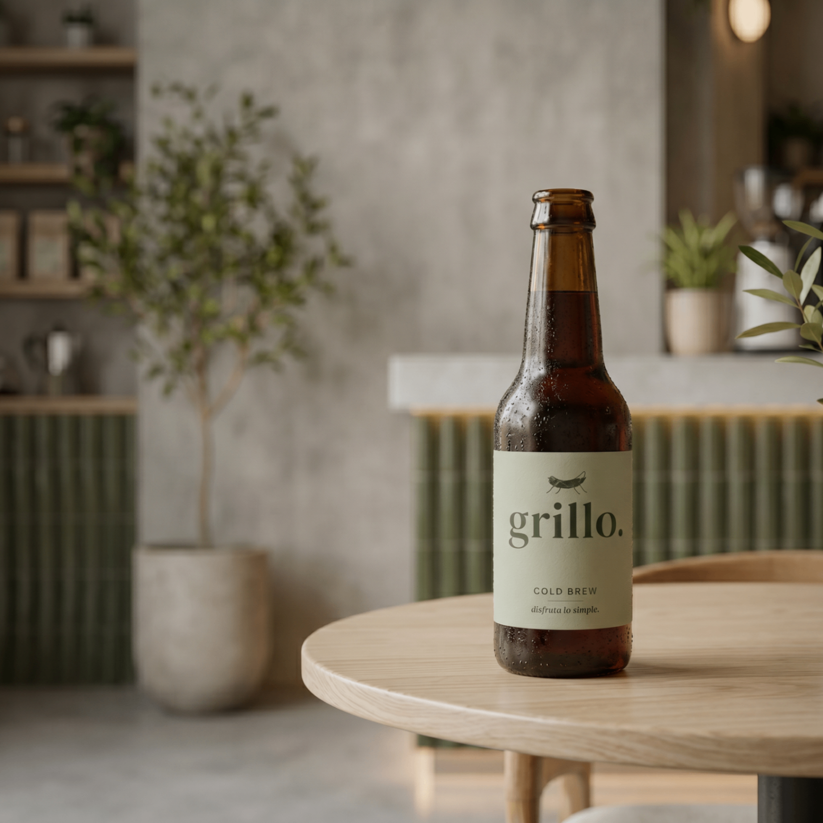 Botella grillo. cold brew