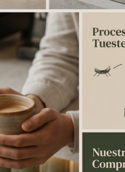 Manos con taza cerámica